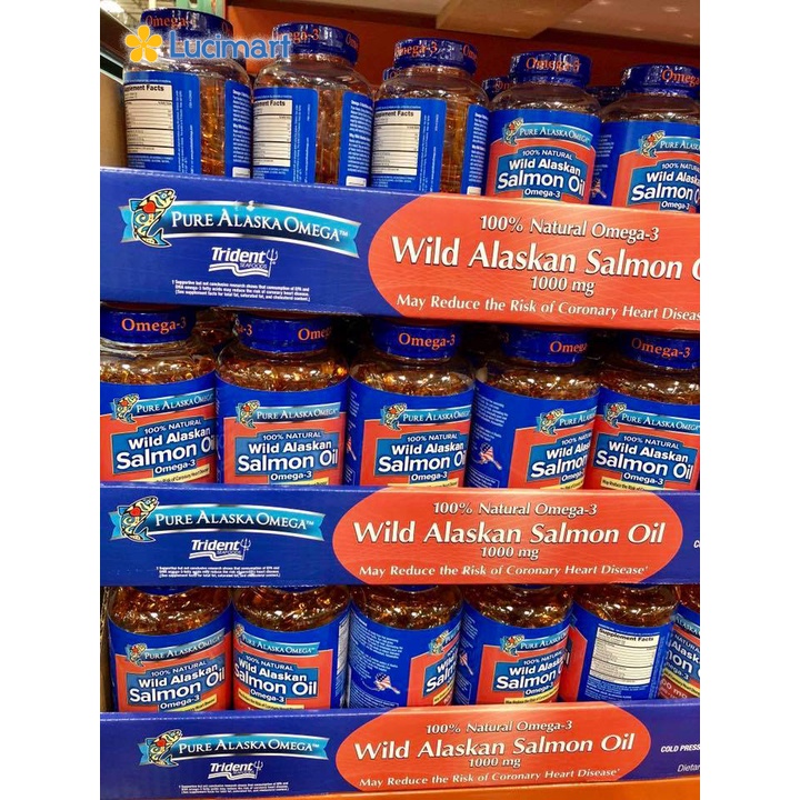 Viên Uống Dầu Cá Hồi Alaska Wild Salmon Oil Omega-3 1000mg 210 viên [Hàng Mỹ hạn dùng 9/2024]