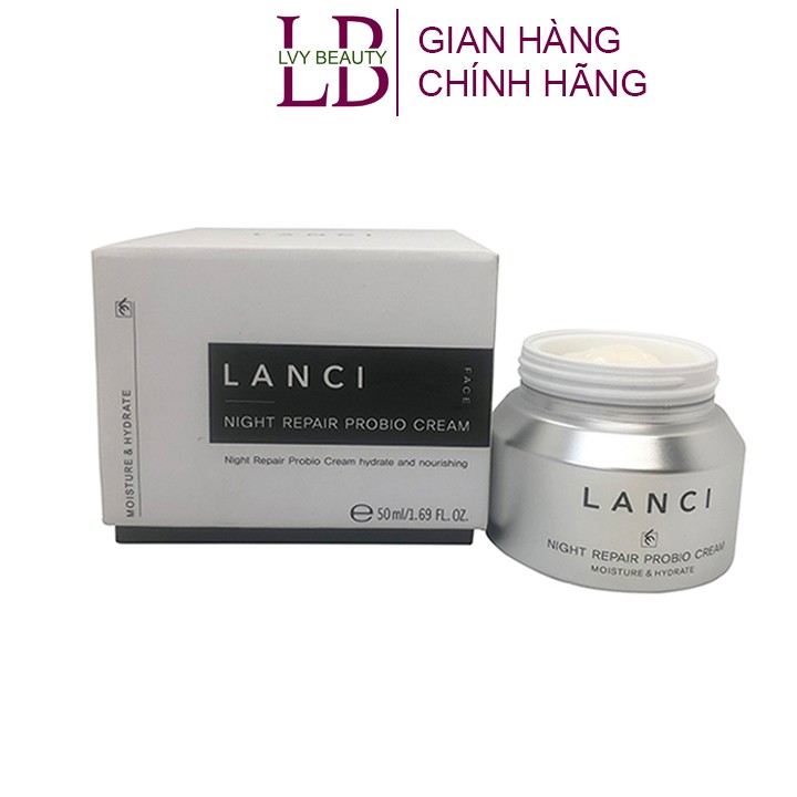 Kem Dưỡng Phục Hồi Da Mặt Ban Đêm Lanci 50ml Kem Trắng Da Mặt, Kem Căng Bóng Da, Kem Dưỡng Ẩm - Lvy Beauty