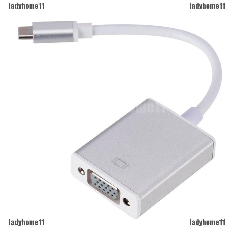 LHE USB 3.1 Type C To VGA Adapter Cable USB-C Male To VGA 1080p Female Converter