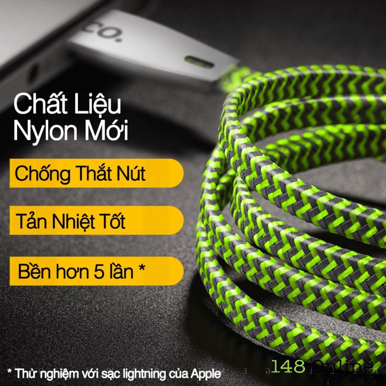 ⚡Mới⚡Dây Cáp Sạc Nhanh Siêu Bền Chính Hãng Hoco X2 X14 3A 18W Dài 1M 2M Type C /Miro USB/Cho Ip6 Plus 6s 7 8 Plus Xs Max