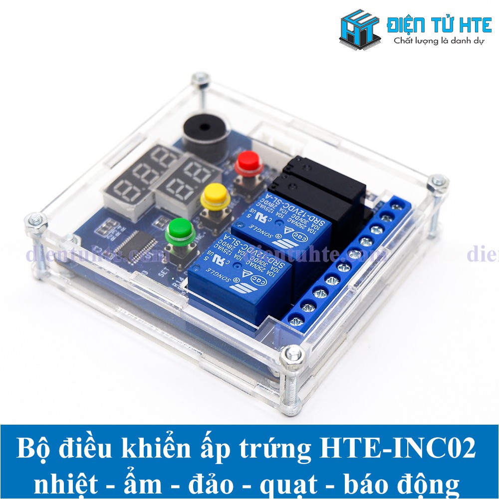 Mạch điều khiển ấp trứng nhiệt độ - độ ẩm - nhiều chức năng HTE-INC02