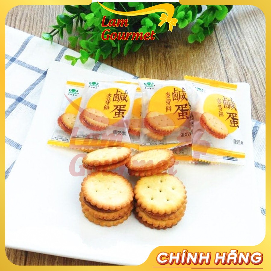 Bánh Quy Trứng Muối Đài Loan Giòn Nhân Dẻo Ngon Nhập Khẩu Cao Cấp MIT 500g và 180g - Lam Gourmet