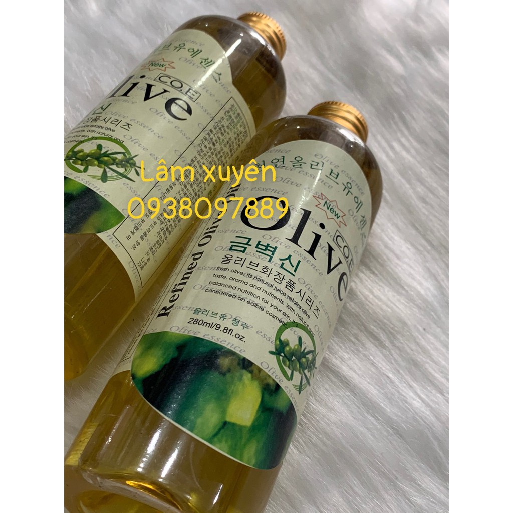 Tinh dầu massage OliveGIÁ RẺdung tích 280ml, độ trơn cao, giúp massage nhẹ nhàng, giúp da mịn màng