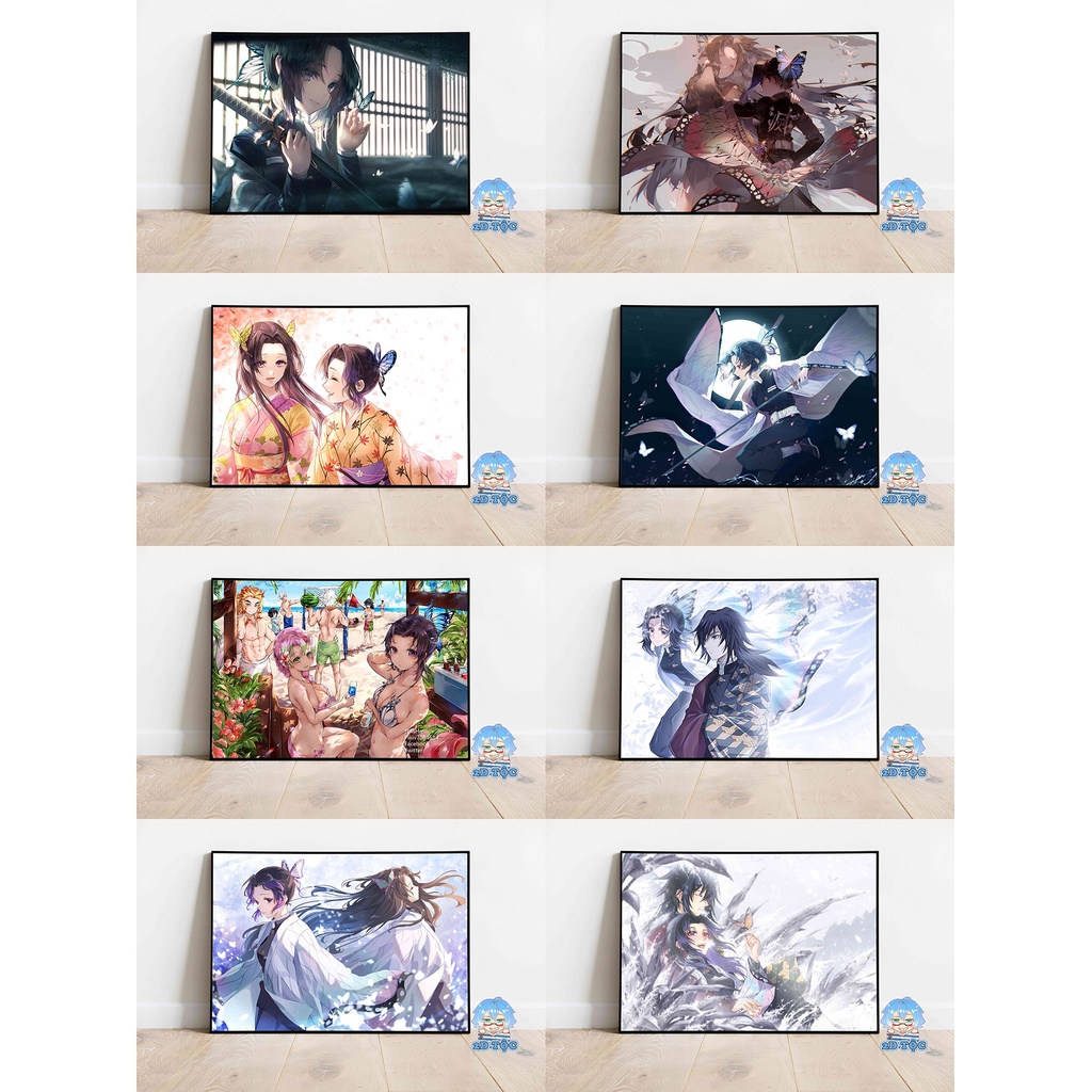 Poster A3 cao cấp treo tường Kochou Shinobu  (9) Anime Manga Kimetsu No Yaiba by 2d tộc shop