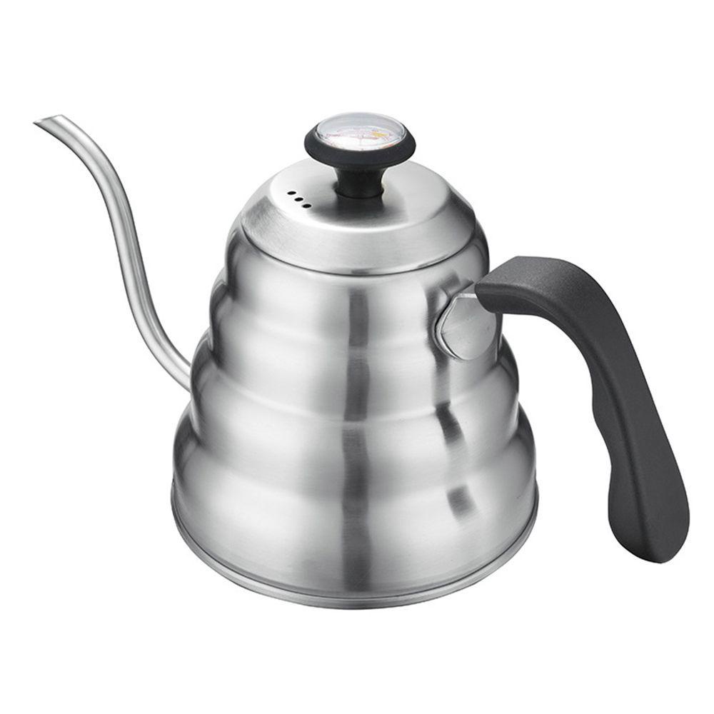 Ấm Pha Trà / Cà Phê Espresso Bằng Thép Không Gỉ Chịu Nhiệt Kèm Nhiệt Kế Tiện Dụng