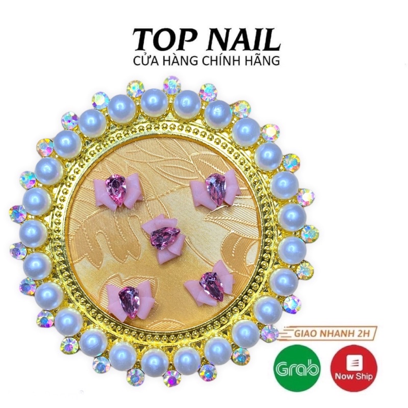 Hoa bột,hoa nơ đá trang trí móng