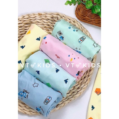 Quần dài nỉ cotton hòa tiết gấu nhỏ cho bé