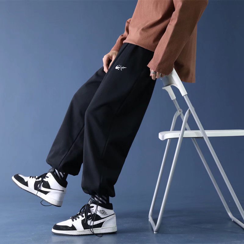 Quần jogger cotton ống rộng phong cách Hàn Quốc thời trang