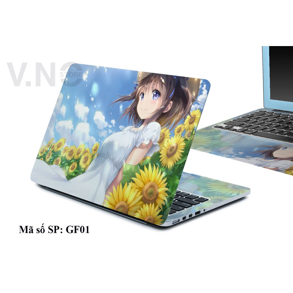 Decal máy tính V.NO SKIN - GIRL cao cấp cho các dòng laptop dell/acer/asus/lenovo/hp/macbook