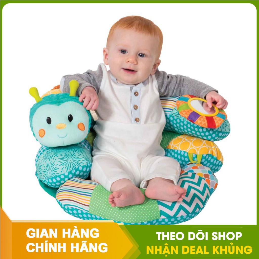 (Chính hãng) - Gối tập lẫy, tập ngồi đa năng hình chú sâu xinh xắn Infantino 216180, 216179