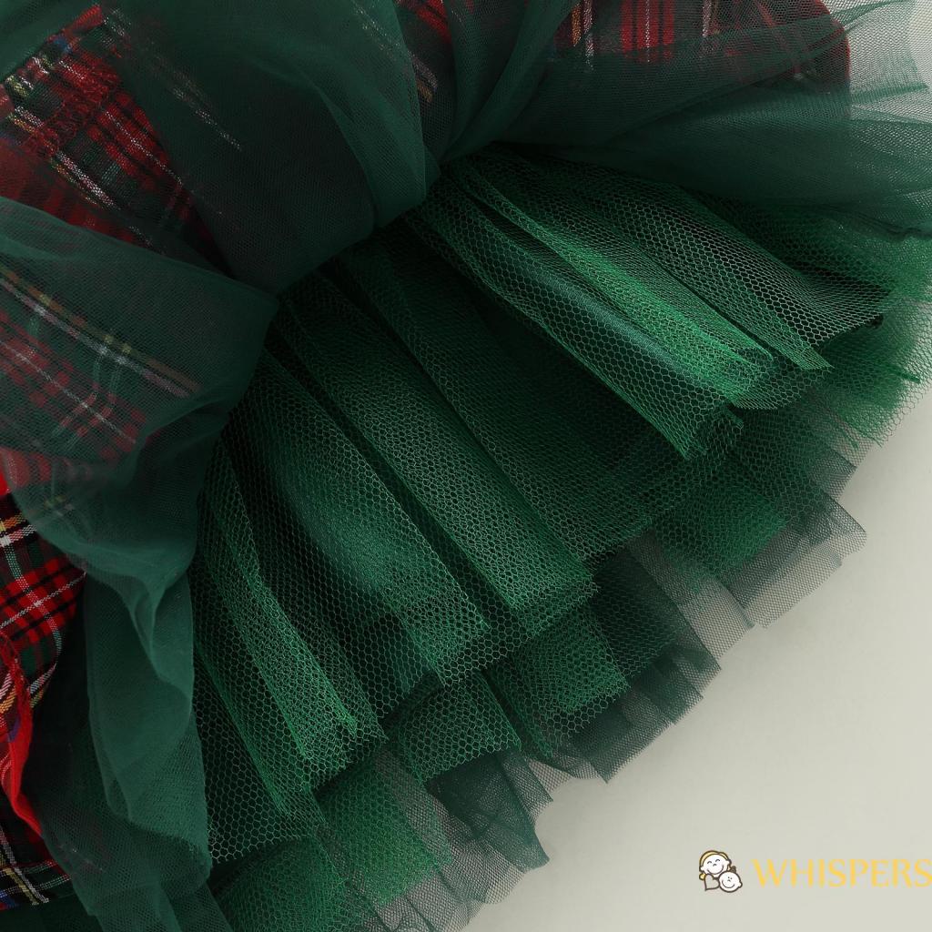 Đầm Xoè Tulle Tay Dài Hoạ Tiết Giáng Sinh Cho Bé Gái 0-5 Tuổi