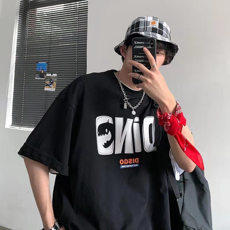 Áo thun tay lỡ ,form rộng 2 màu in chữ DINO nam nữ mặc cực chất | BigBuy360 - bigbuy360.vn