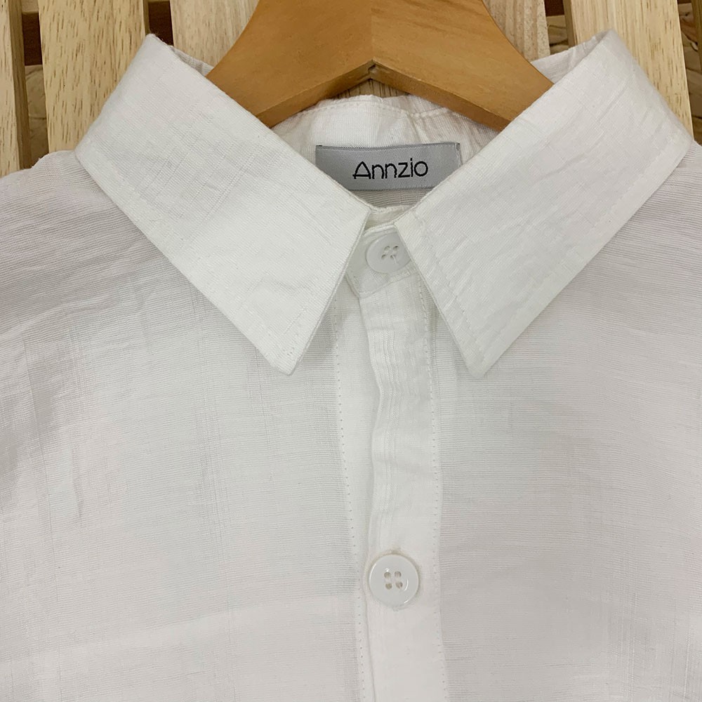 Áo sơ mi đũi nữ dài tay, áo sơ mi trắng nữ Form rộng 𝐒𝐓𝐘𝐋𝐄 𝐔𝐋𝐙𝐙𝐀𝐍𝐆 - Chất đũi xước cực Mềm - Min - Mát | SchoolF | BigBuy360 - bigbuy360.vn