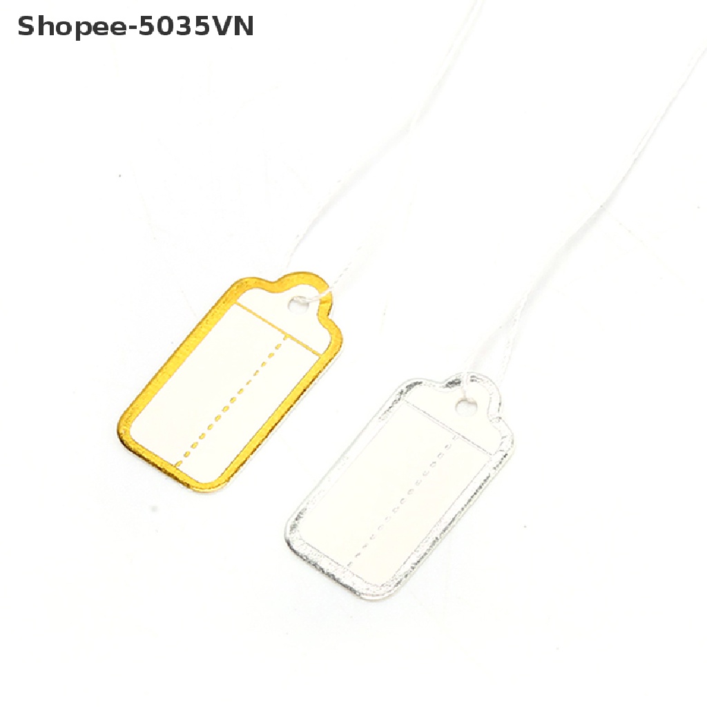 Set 200 Thẻ Giấy Hình Chữ Nhật Trơn Ghi Giá Trang Sức {akindofstar1.vn}