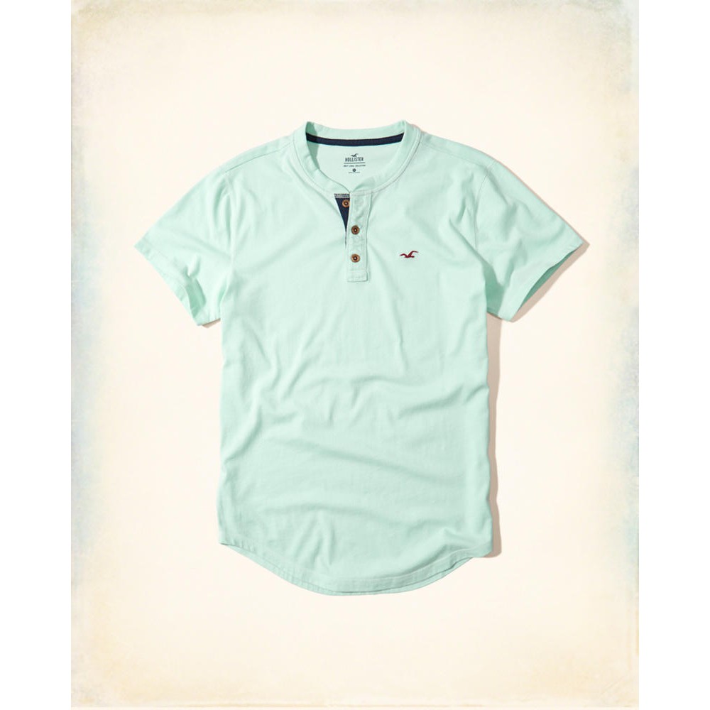 Áo thun cổ trụ nam Hollister xuất khẩu dư xịn