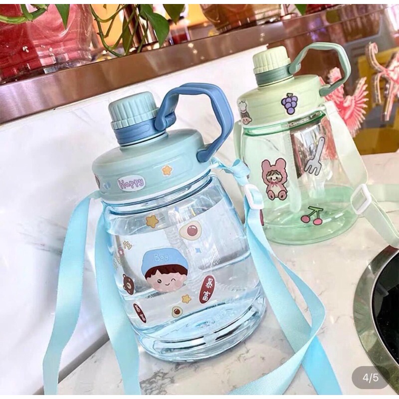Giá thanh lý bình nước cute 1,3L tặng kèm sticker