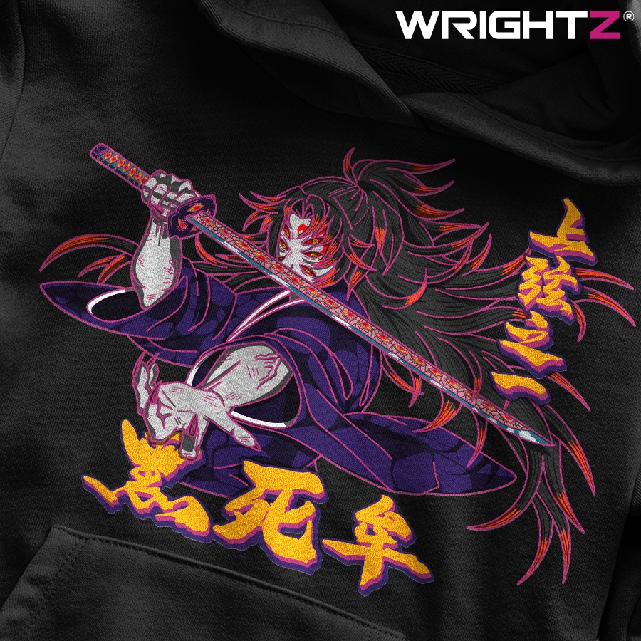 Áo hoodie Wrightz anime thanh gươm diệt quỷ demon slayer kokushibou thượng huyền nhất over size