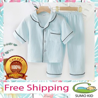 Bộ pijama đũi cực xinh cho bé bộ đồ pijama hè cho bé từ 6-25kg - sumo kid