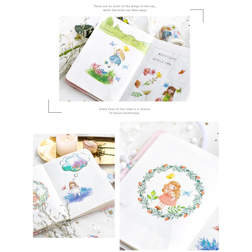 Băng dính washi tape trang trí planner WT101
