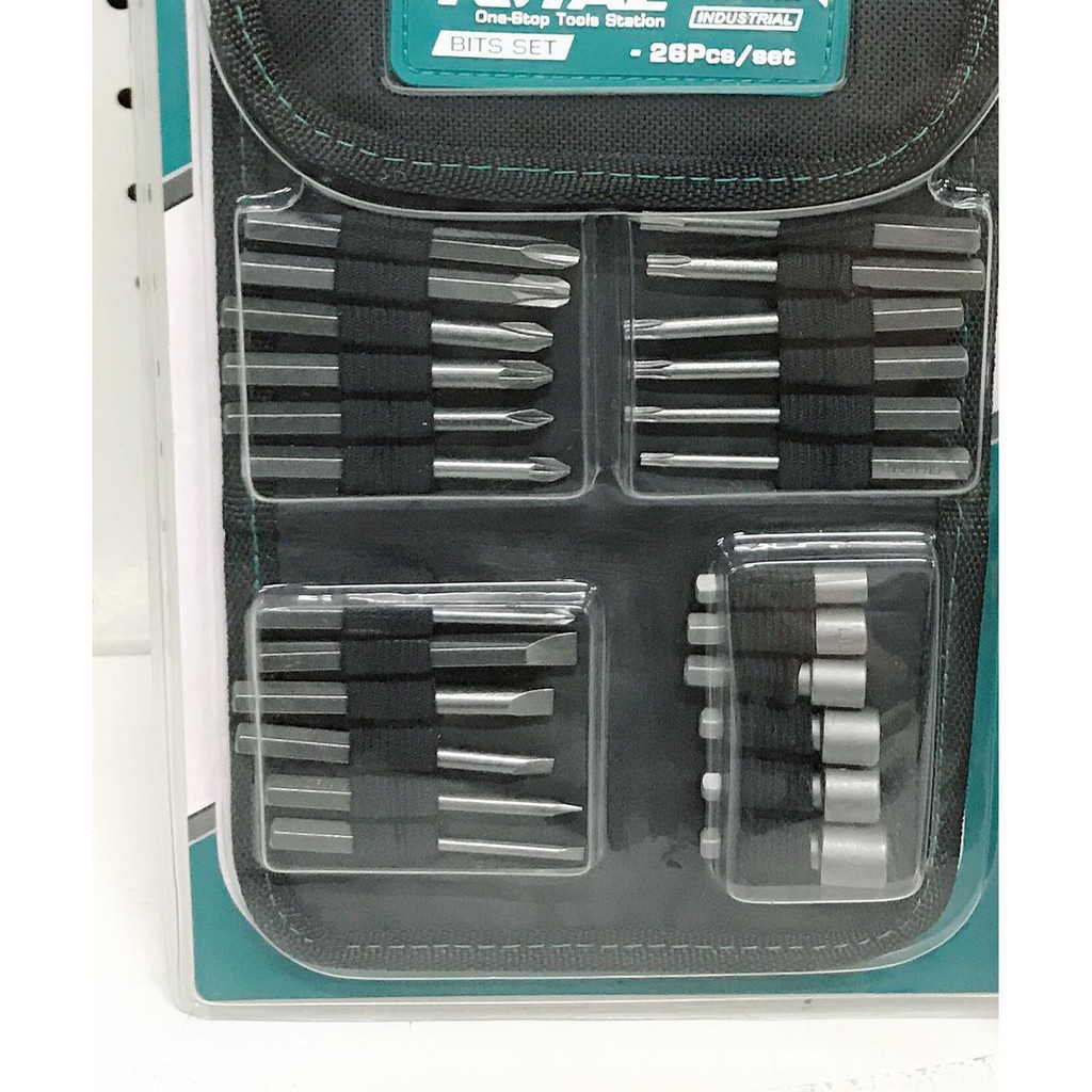 Bộ tích hợp 26 đầu tua vít Total TACSD30266 - Dụng Cụ Tháo Vặn Siết Vít Đa Năng Nhiều Đầu