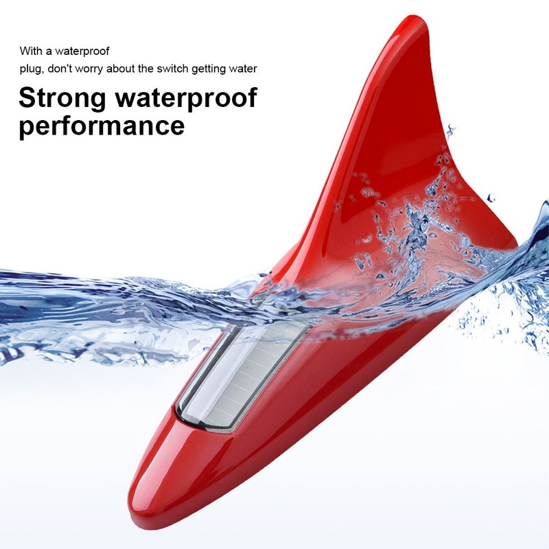 1 Đèn LED Dạng Vây Cá Mập Gắn Đuôi Xe Hơi Chống Co Rút Bằng Năng Lượng Mặt Trời