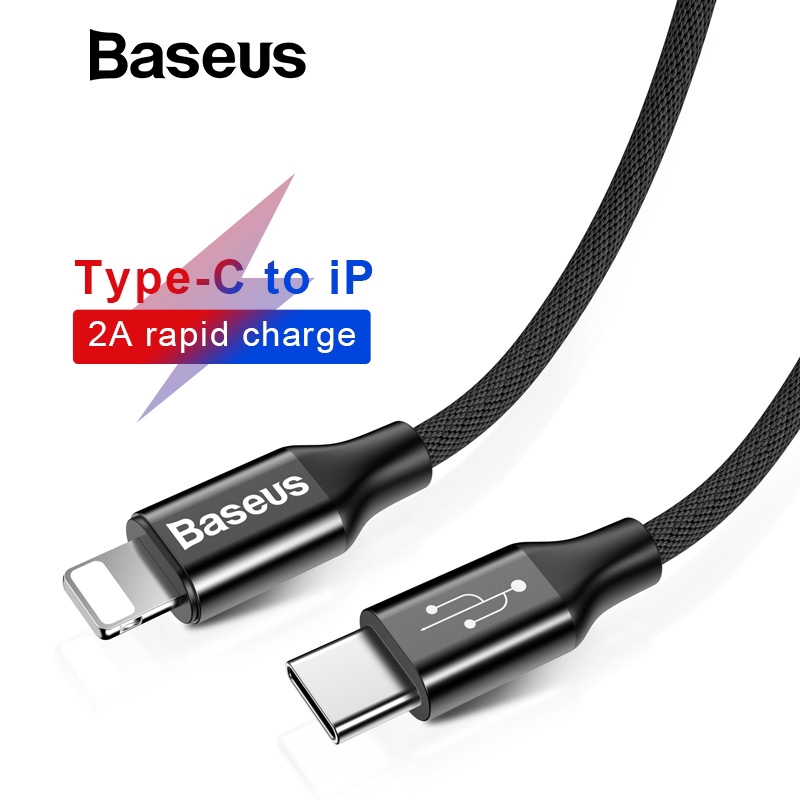 Dây cáp sạc USB Type C Lightning bằng dây bện dài 1m/2m tiện dụng cho iphone /máy tính bảng Apple