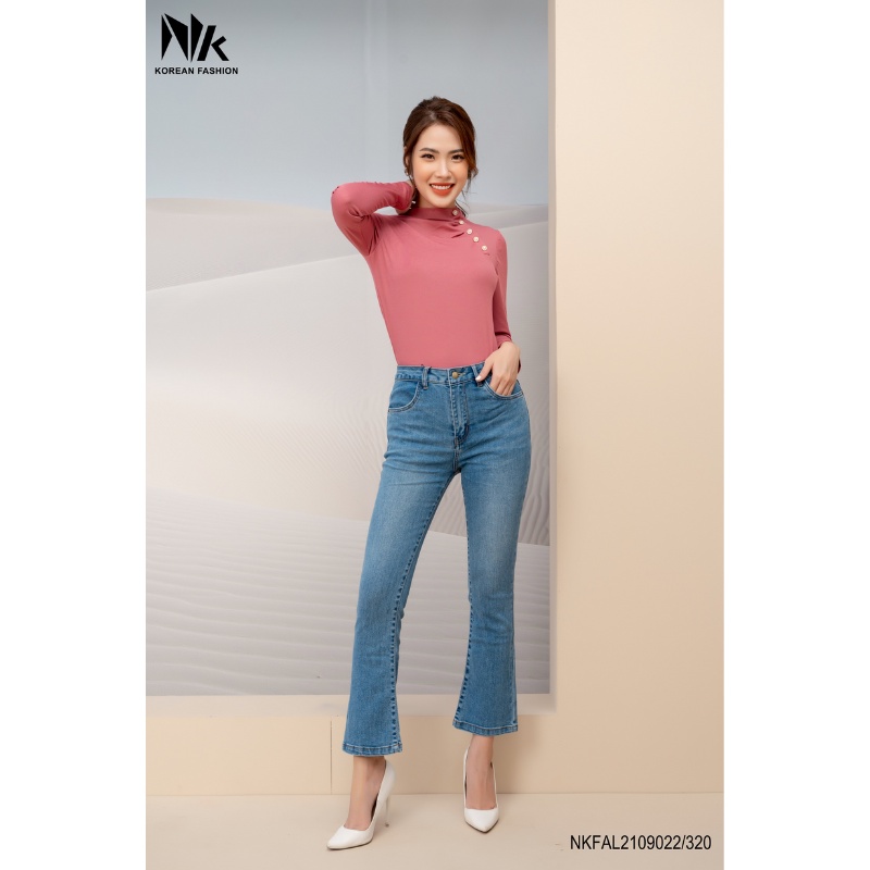 Áo Len Dài Tay NK FASHION Thiết Kế Xếp Ly Cổ Kiểu Dáng Basic Trẻ Trung Chất Liệu Nhập Hàn Cao Cấp NKAL2011001
