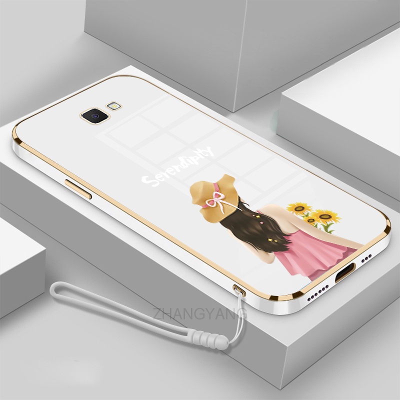 ốp lưng Samsung j7 prime j2 prime j3 Ốp Điện Thoại TPU Silicon Viền Mạ Màu Hình Cô Gái Xinh Đẹp Cho Samsung j7 prime j2 prime j3