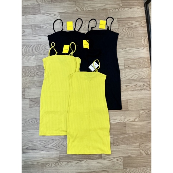 đầm body mini đen thun gân F21