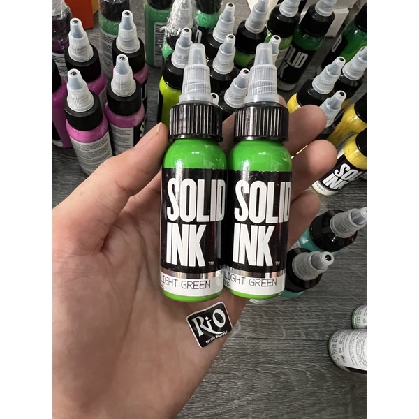 Mực xăm solid ink Light Green chính hãng usa