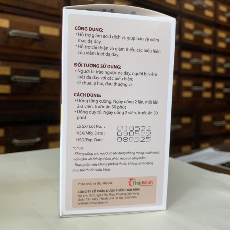 Bình Vị Thái Minh - chai 80 viên - Giảm Trào Ngược Dạ Dày, Loét Dạ Dày