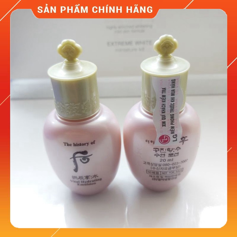 Sữa dưỡng ẩm chuyên sâu làm sáng da và chống lão hóa Whoo hồng - Whoo Gongjinhyang Soo Hydrating Emulsion 20ml