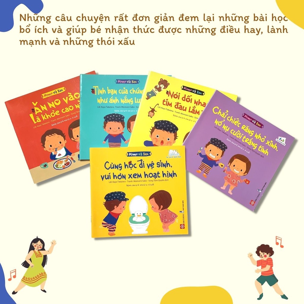 Sách - Momo và Ken trang bị những kỹ năng đầu đời cho trẻ (Trọn bộ 5 cuốn)