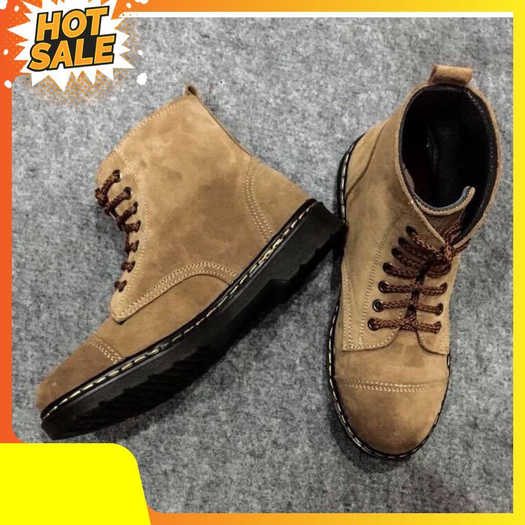 Giày Da lộn🎁FREESHIP🎁GIẢM 10K🎁Giày Nam Da Lộn Chống Nước, DÁNG BOOT, CAO CỔ | BigBuy360 - bigbuy360.vn