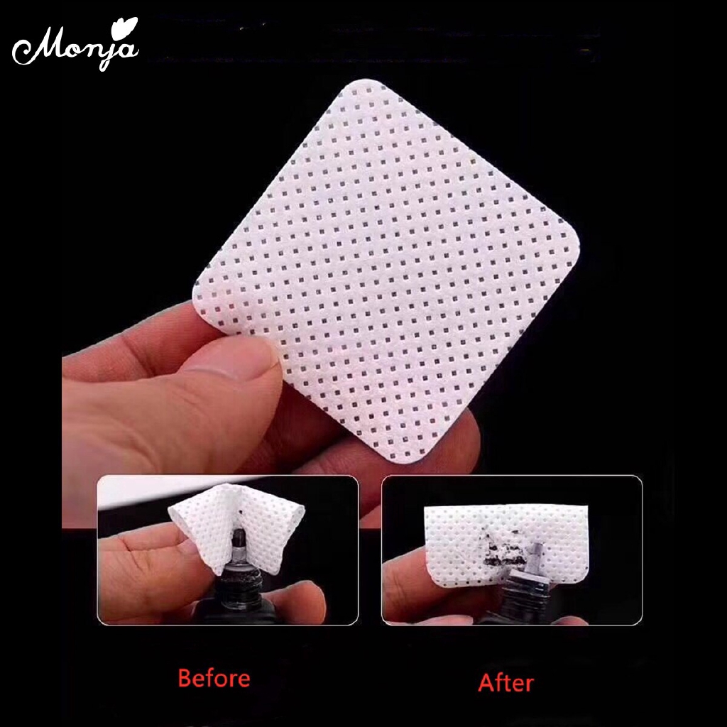 MONJA Bộ 180 Miếng Bông Tẩy Trang Móng Tay Nghệ Thuật