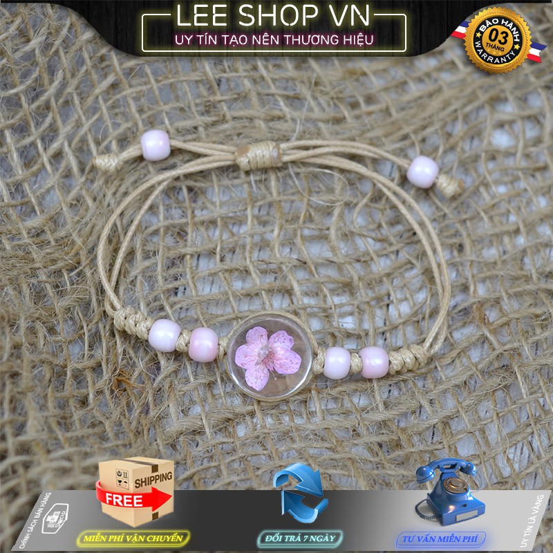 Vòng Đeo Tay Trang Sức Mặt Cầu Trong Suốt Hoa Cỏ Lá (Thật) Ấn Tượng Cho Phái Đẹp | Lee Shop VN