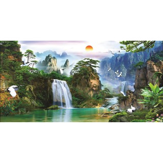 Tranh phông nền dán hồ cá Aqua_017 KT 120 x 60 cm