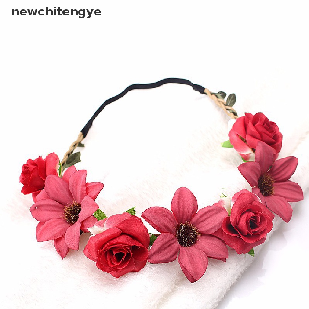 NCY Wedding Floral Headband Charm Flower Tiara Party Brid Garland Princess Wreath YE