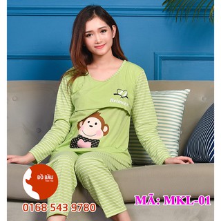 Bộ đồ bầu và sau sinh cho con bú (2 in 1) MKL - 01