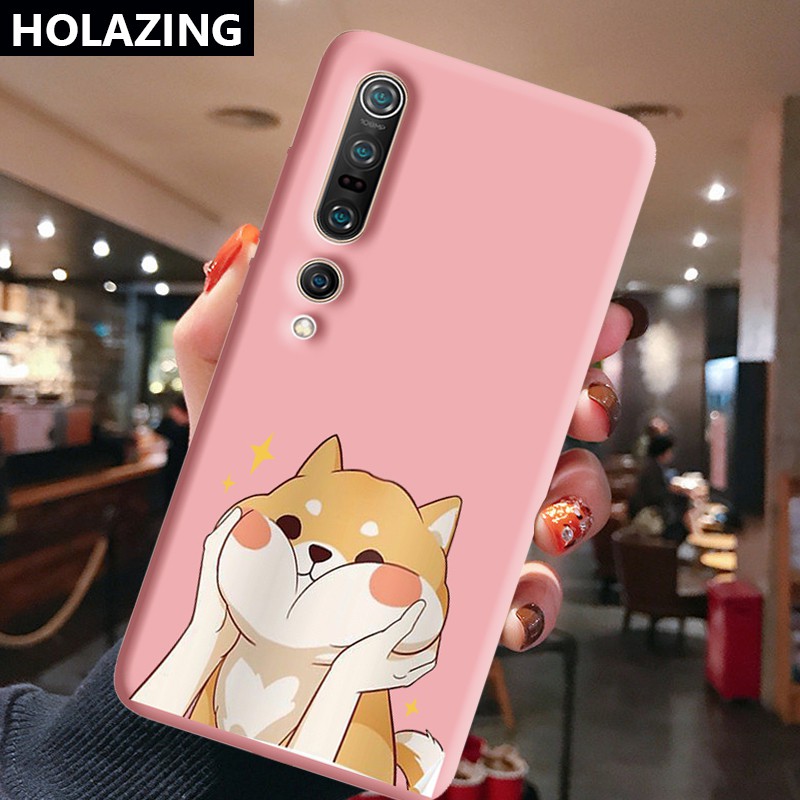 Xiaomi Mi 11 10 Pro POCO M3 X3 NFC F2 Pro Xiaomi Mi Note 10 Lite A3Xiaomi Mi 10 Pro Mi Note 10 Mi A3 Lite POCO X3 NFC X3 F2 Pro Candy Color Phone Cases vỏ điện thoại Cute Shiba Inu Soft Silicone Cover