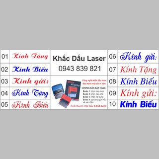 Khắc con dấu kính tặng, kính biếu