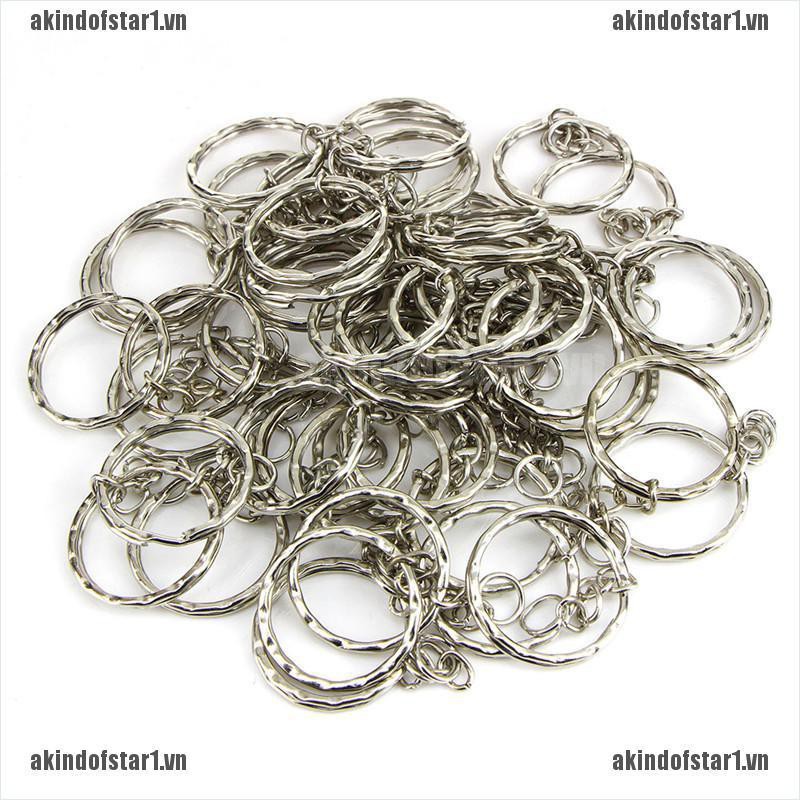 Bộ 50 Móc Khóa Bạc 25mm