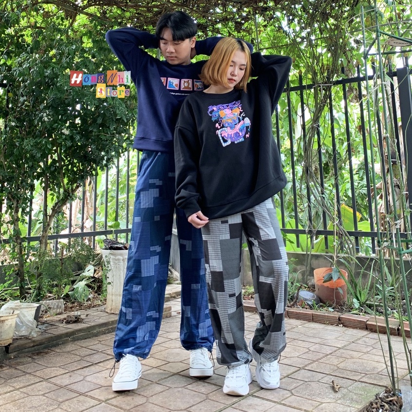 Quần Jogger 3D Ulzzang Unisex Jogger Loang Màu Dây Rút Lai Ống Rộng V2 - MM