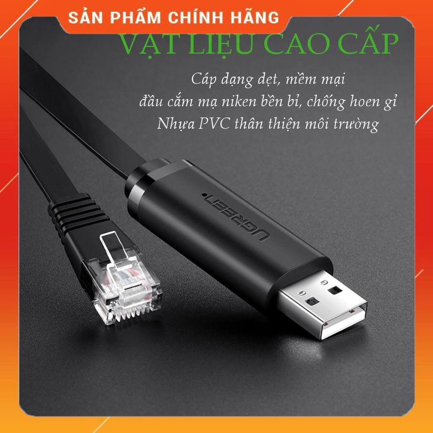 Cáp lập trình Console USB 2.0 sang RJ45 FTDI UGREEN CM204 50773 (chuẩn 8 pin) dài 1.5m dailyphukien