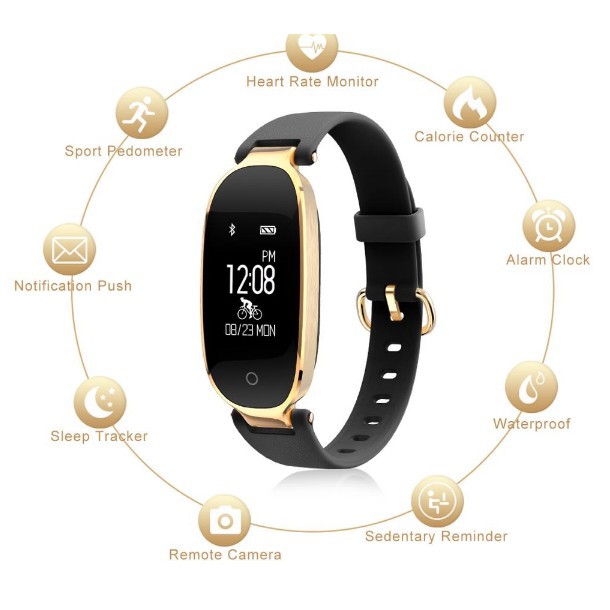 Đồng hồ nữ, đồng hồ thông minh nữ WristBand MIJAFIT S3 năm 2018 cho phái đẹp, bảo hành 6 tháng , vòng đeo tay thông minh