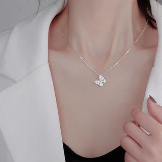 [Mã SKAMSALE8 giảm 10% đơn từ 200K] Dây chuyền bạc vòng cổ nữ bạc s925 đính đá bướm pha lê DC32