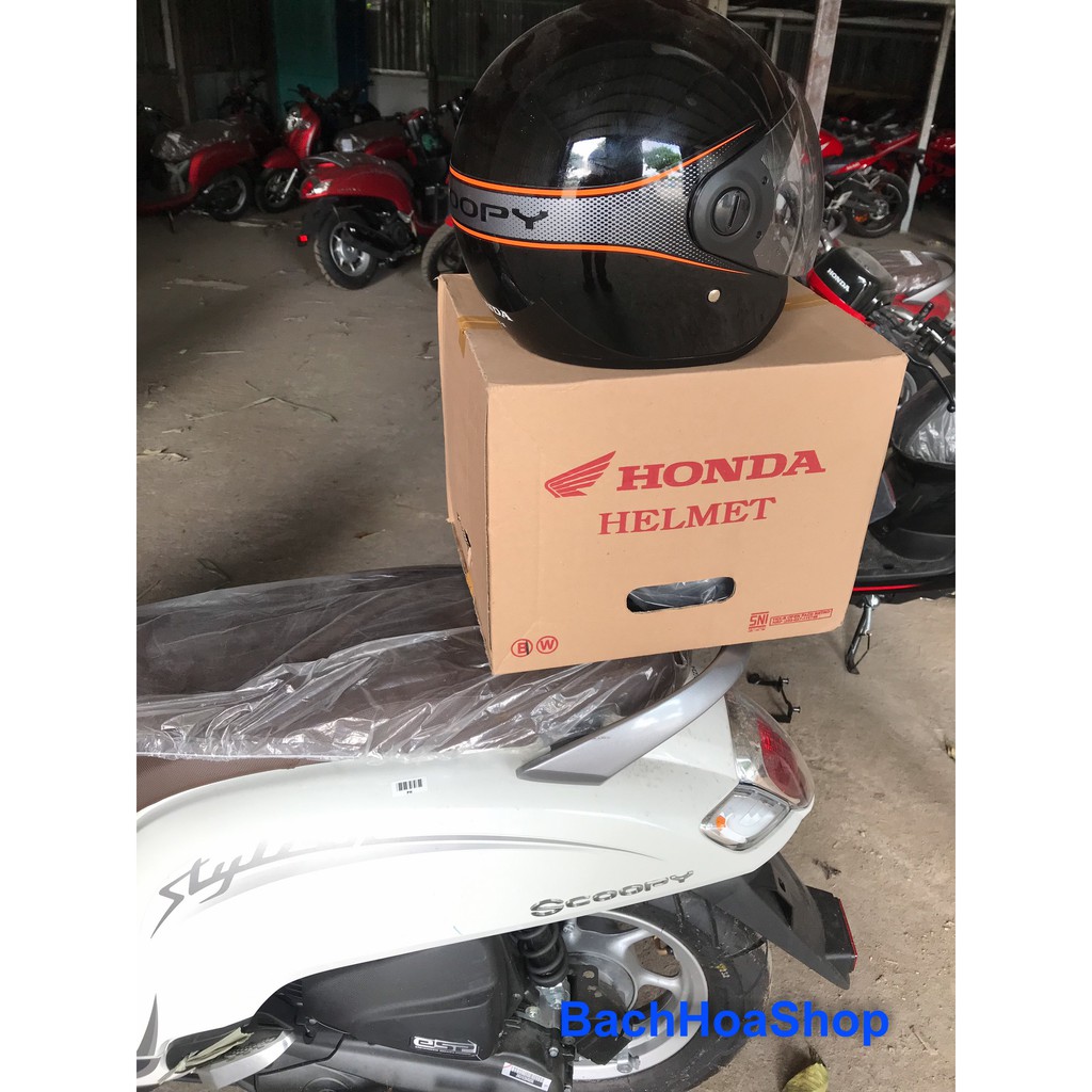Nón mũ bảo hiểm 3/4 Honda Scoopy nhập khẩu Indonesia theo xe