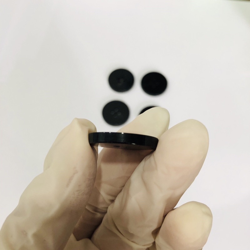 10 Nút sừng thật real horn màu black 34L 2.2cm