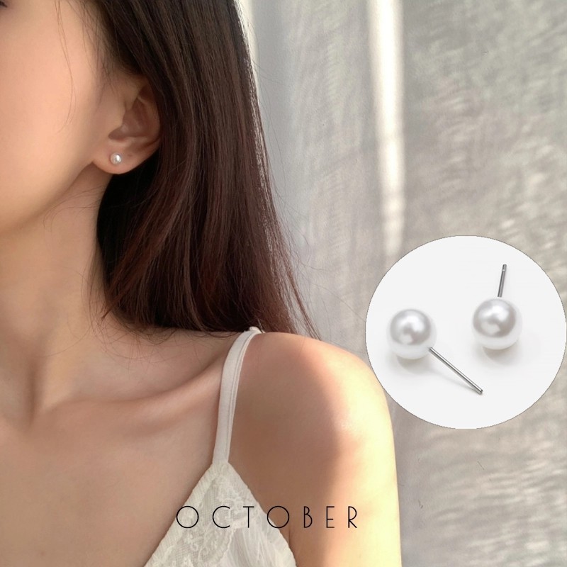 Khuyên Tai Nữ Đính Ngọc Trai Đơn Giản Thời Trang Phong Cách Hàn Quốc