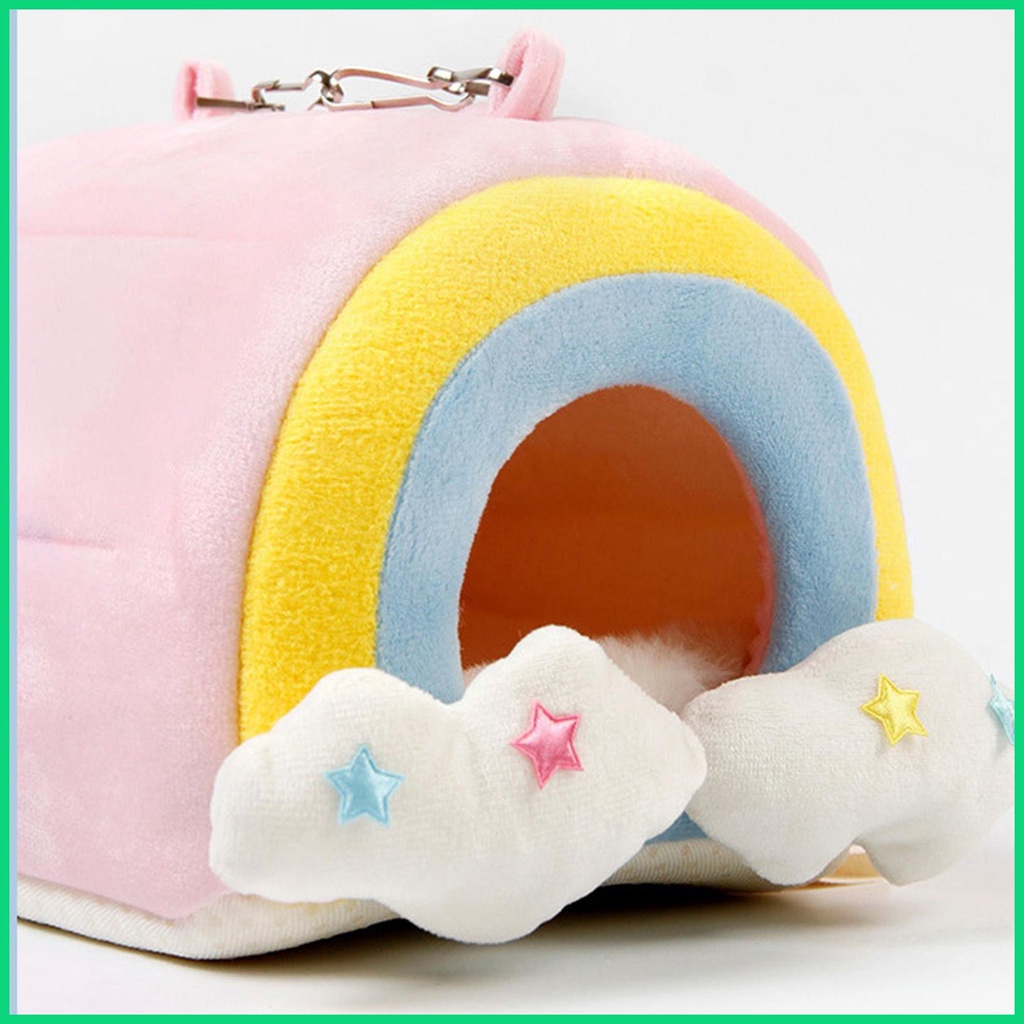 Giường Ngủ Vải Cotton Mềm Ấm Áp Nhỏ Gọn Có Thể Giặt Sạch Cho Hamster/Chuột Hamster